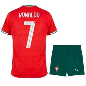 Portugalska Domači dresi 2025-26 Otroške kompleti Cristiano Ronaldo 7