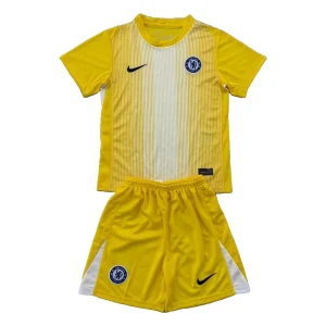 Otroški nogometni dres Chelsea Vratar 2025-26 Rumena Barva