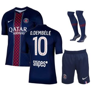 Otroške Nogometnih dresov Paris Saint-Germain PSG Domači 2025-26 Ousmane Dembélé 10