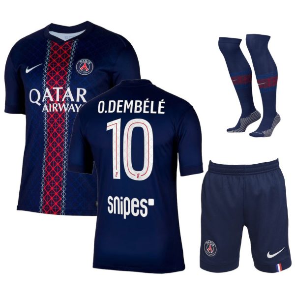 Otroške Nogometnih dresov Paris Saint-Germain PSG Domači 2025-26 Ousmane Dembélé 10