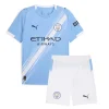 Otroški Nogometni dresi Kompleti Manchester City Domači 2025-26 Erling Haaland 9
