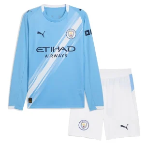 Manchester City Domači 2025-2026 Otroški dresi za otroke Kompleti