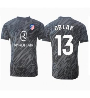 Atletico Madrid Vratar Domači 2024-25 Moški Nogometni Dresi Jan Oblak 13 črna Kratki rokavi