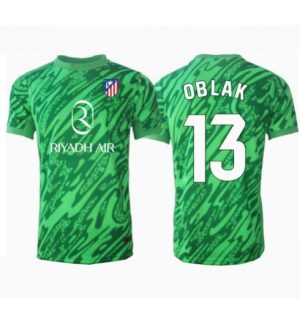 Atletico Madrid Vratar Gostujoči 2024-25 Moški Nogometni Dresi Jan Oblak 13 Kratki rokavi