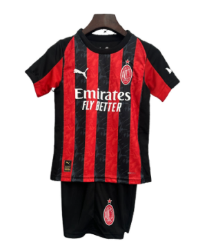 AC Milan Domači 2025/26 Otroški Nogometni Dresi komplet