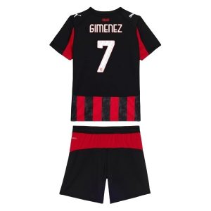 AC Milan Domači 2025/26 Otroški Nogometni Dresi komplet Santiago Giménez 7