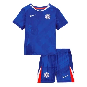 Chelsea Domači 2025-26 Otroški Nogometni dresi Kratek Rokav (+ Kratke hlače)