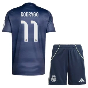 Otroški Nogometni dresi kompleti Real Madrid Gostujoči 2025-26 Rodrygo Goes 11