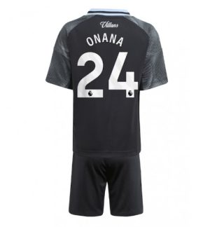 Aston Villa Gostujoči 2025-26 Otroški dresi nogomet Kompleti Amadou Onana 24