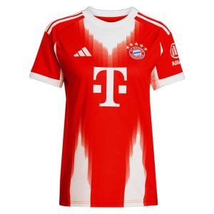FC Bayern Munich Domači 2025-26 Ženski Nogometni dresi rdeča Kratek Rokav