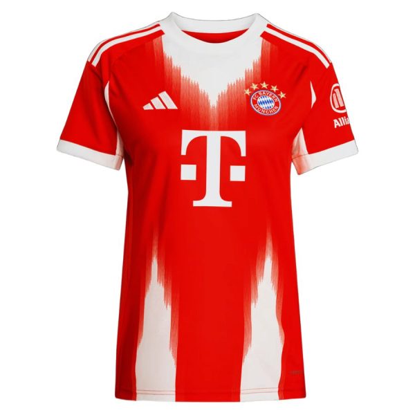 FC Bayern Munich Domači 2025-26 Ženski Nogometni dresi rdeča Kratek Rokav