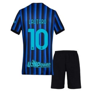 Inter Milan Domači 2025-26 Otroški Nogometni dres Komplet Lautaro Martinez 10