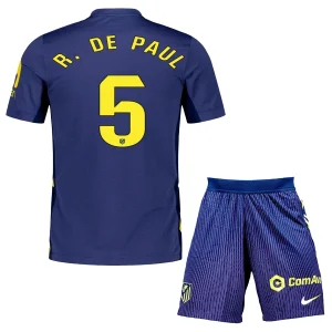 Atletico Madrid dresi Gostujoči 2025-26 Otroški Dresi Rodrigo De Paul 5