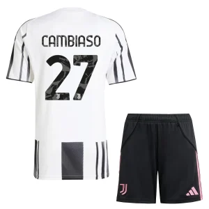 Juventus Domači 2025-26 Otroški Nogometni Dresi kompleti Andrea Cambiaso 27