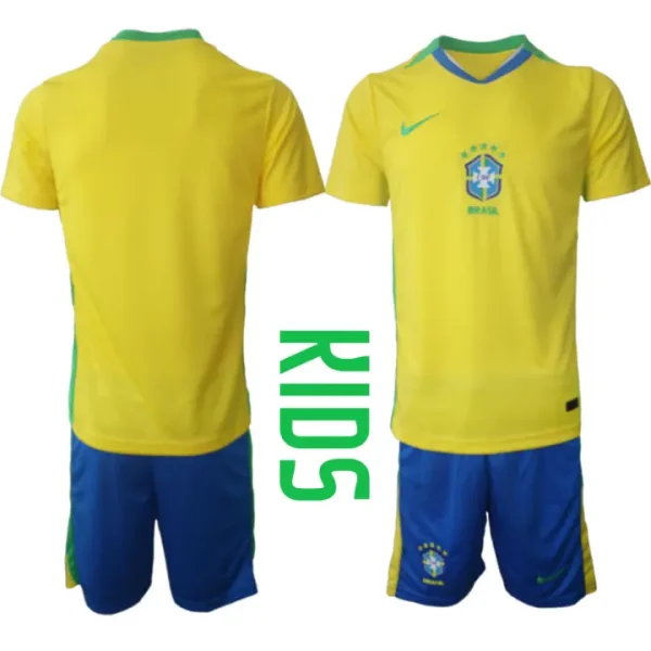 Otroške Nogometnih dresov kompleti Brazilija Domači 2025-26