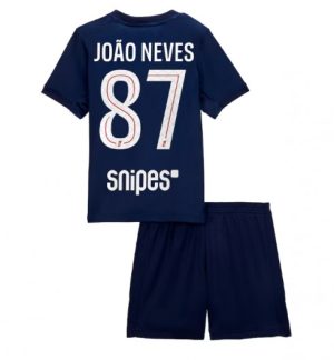 Nogometni dresi za otroke Paris Saint-Germain PSG Domači 2025-26 Joao Neves 87