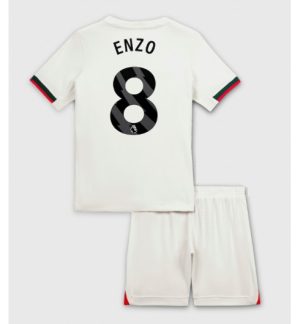 Nogometni dresi za otroke Chelsea Gostujoči 2025-26 Enzo Fernandez 8
