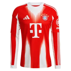 Nogometni dres FC Bayern Munich Domači 2025-26 rdeča Dolgi Rokav