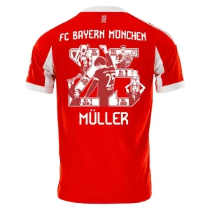 Dresovi za nogomet FC Bayern Munich Domači 2025-26 rdeča Thomas Müller 25-Posebno