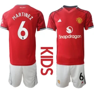 Manchester United Domači 2025-26 Nogometni dresi za otroke MARTINEZ 6
