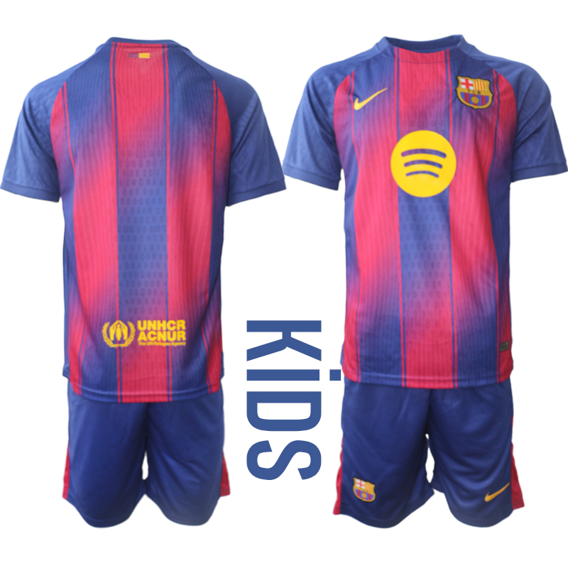 Otroški Dres FC Barcelona Domači 2025-26 Pau Cubarsi 2