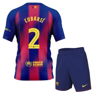 Otroški Dres FC Barcelona Domači 2025-26 Pau Cubarsi 2