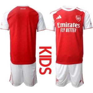 Otroški Arsenal dresi Domači 2025-26 rdeča bela
