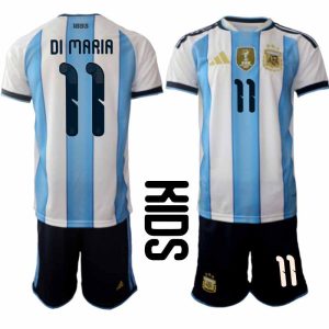 Argentina Otroški dresi Domači SP 2026 Angel Di Maria 11