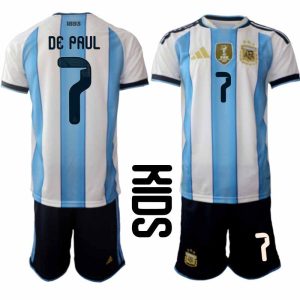 Nogometni dres Argentina Rodrigo De Paul #7 Domači SP 2026