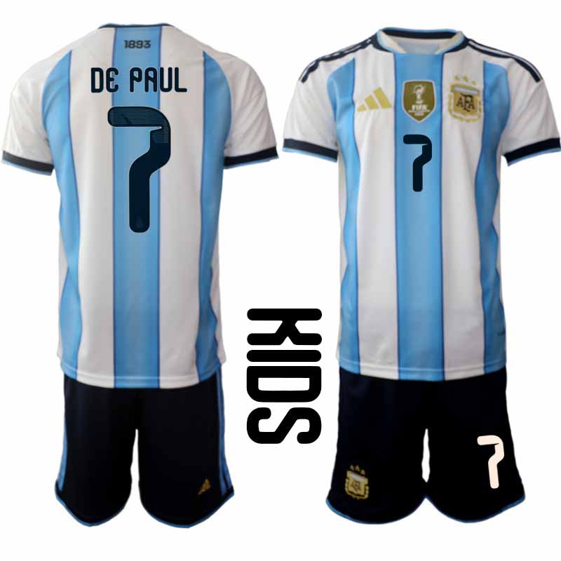 Nogometni dres Argentina Rodrigo De Paul #7 Domači SP 2026