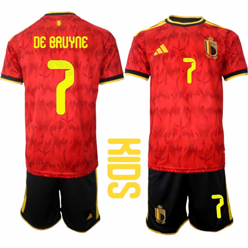 Belgija dresi Domači SP 2026 Kevin De Bruyne #7 Otroški Nogometni kompleti